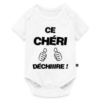 Chéri Love Chérie Amour Femme Mari Valentin - Baby Premium short-sleeve bodysuit - white - Front