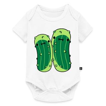 2 small cucumbers with sweet - Baby Premium short-sleeve bodysuit - white - Front
