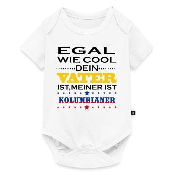 Egal wie cool vater geschenk Kolumbien - Baby Premium Kurzarmbody - Weiß - Vorne
