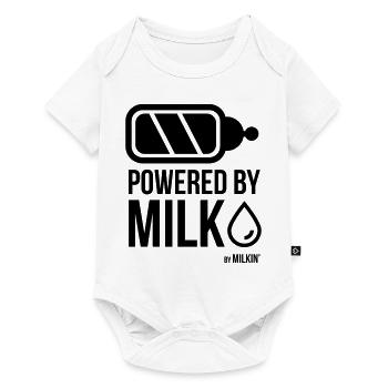 Milkin' - Bottle Power - Baby Premium Kurzarmbody - Weiß - Vorne