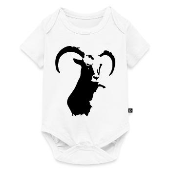 steinbock tier - Baby Premium Kurzarmbody - Weiß - Vorne
