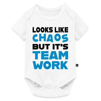 Teamwork - Baby Premium Kurzarmbody - Weiß - Vorne