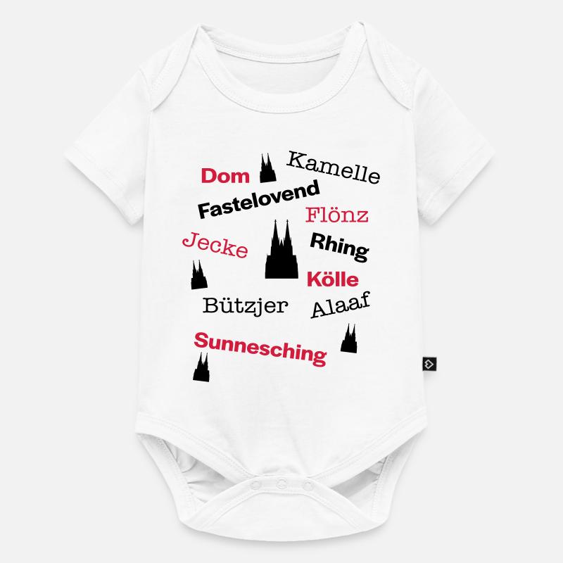 Kölsche Sprache - Baby Premium Kurzarmbody - Weiß