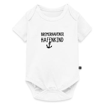 Bremerhavener Hafenkind - Baby Premium Kurzarmbody - Weiß - Vorne