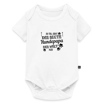 So toll sieht der beste Hundepapa der Welt aus - Baby Premium Kurzarmbody - Weiß - Vorne