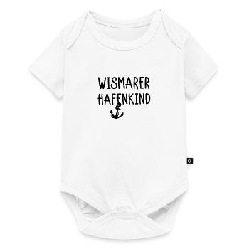 Wismarer Hafenkind - Baby Premium Kurzarmbody - Weiß - Vorne