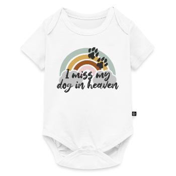 I miss my dog in heaven - Baby Premium short-sleeve bodysuit - white - Front