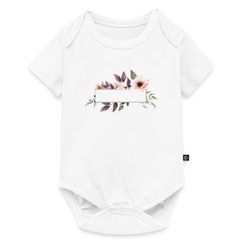 Flowers Bouqet customizable - Baby Premium short-sleeve bodysuit - white - Front