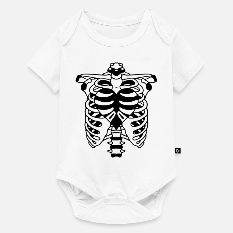 DIE KNOCHEN - Baby Premium Kurzarmbody - Weiß