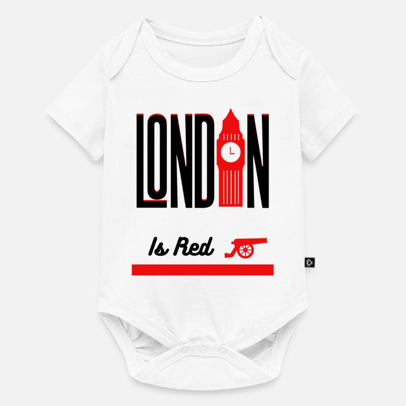 Londres est Rouge - Body à manches courtes Premium Bébé - blanc