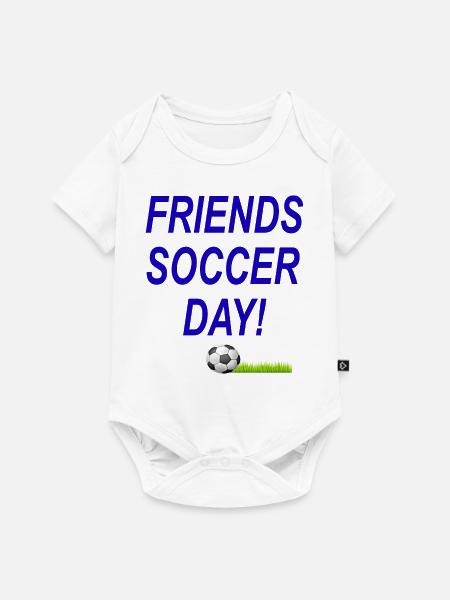 FRIENDS SOCCER DAY - Baby Premium Kurzarmbody - Weiß