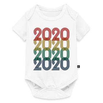 Cool Retro 2020, 3 ans, 3ème anniversaire Enfants - Body à manches courtes Premium Bébé - blanc - Devant