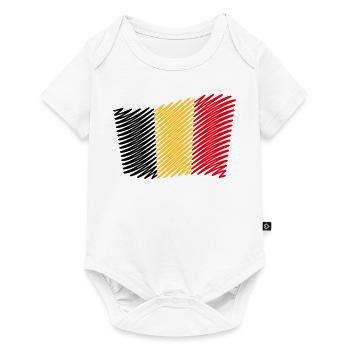 Flag Of Belgium / Tricolour (Scribble) - Baby Premium short-sleeve bodysuit - white - Front