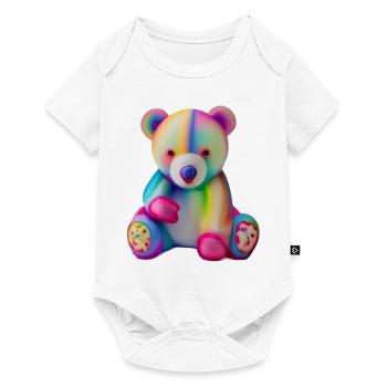 Multicolored teddy bear - Baby Premium short-sleeve bodysuit - white - Front