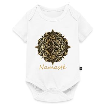 Namaste Gratitude & Amour de Soi Mandala Cadeau - Body à manches courtes Premium Bébé - blanc - Devant
