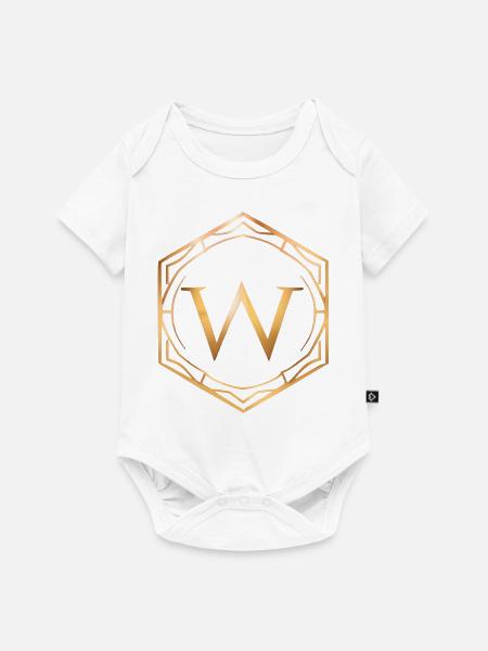 Luxuriöses Logo - Baby Premium Kurzarmbody - Weiß