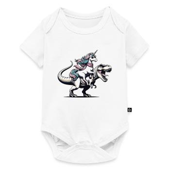 Unicorn Dinosaur Trending Fantasy Creature - Baby Premium short-sleeve bodysuit - white - Front