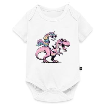 Unicorn Dinosaur Fantasy Creature Gift - Baby Premium short-sleeve bodysuit - white - Front