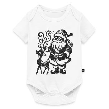 Xmas christmas santa clau naughty holidays winter - Baby Premium short-sleeve bodysuit - white - Front