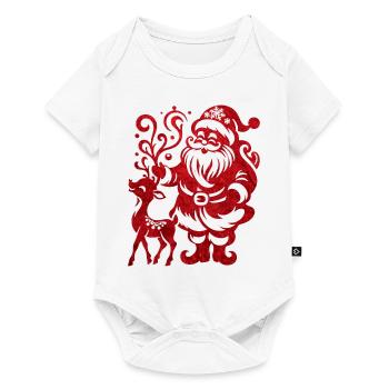 Xmas christmas Santa Claus naughty holidays winter - Baby Premium short-sleeve bodysuit - white - Front