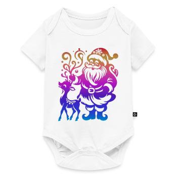 Xmas christmas santa clau naughty holidays winter - Baby Premium short-sleeve bodysuit - white - Front