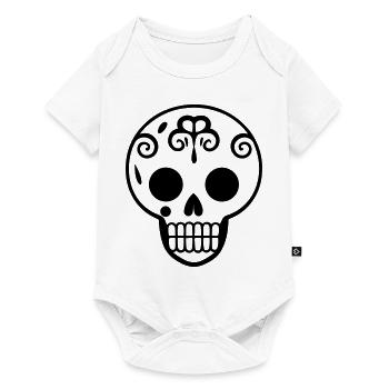 Mexican skull and crossbones - Baby Premium short-sleeve bodysuit - white - Front
