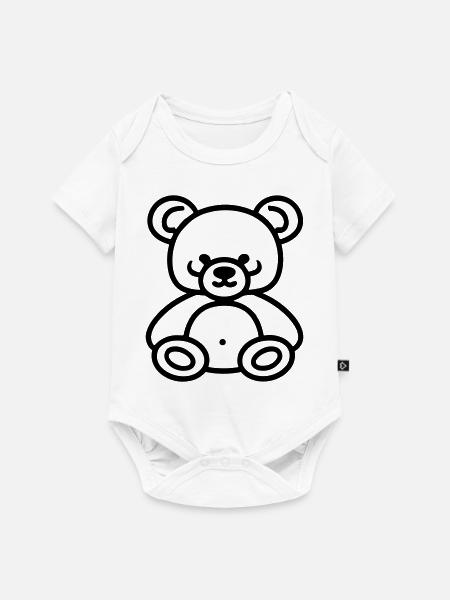 Teddybär - Baby Premium Kurzarmbody - Weiß