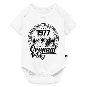 1977 mai Original : 47 Ans cadeau Anniversaire - Body à manches courtes Premium Bébé - blanc - Devant