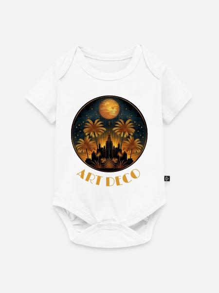 Art Deco - Baby Premium Kurzarmbody - Weiß