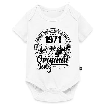 1971 July Original: 53 Years Anniversary Gift - Baby Premium short-sleeve bodysuit - white - Front