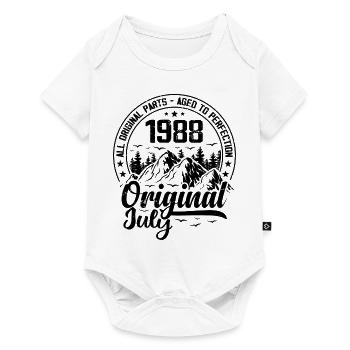 1988 July Original: 36 Years Anniversary Gift - Baby Premium short-sleeve bodysuit - white - Front