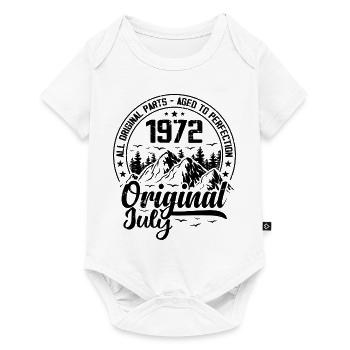 1972 July Original: 52 Years Anniversary Gift - Baby Premium short-sleeve bodysuit - white - Front