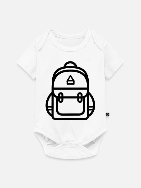 Rucksack - Baby Premium Kurzarmbody - Weiß