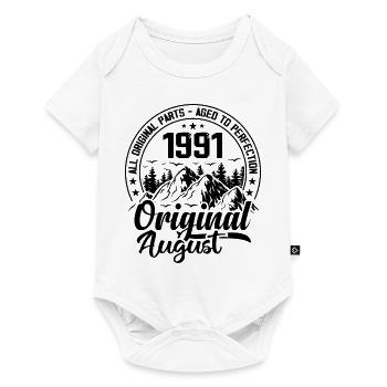 1991 August Original: 33 Years Anniversary Gift - Baby Premium short-sleeve bodysuit - white - Front