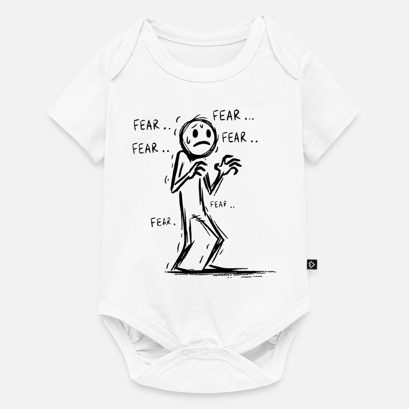 Ängstlicher Mann - Baby Premium Kurzarmbody - Weiß