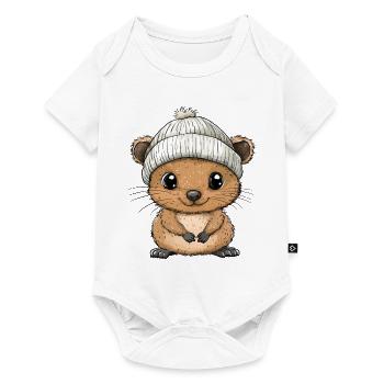 Quokka mignon mignon bébé enfants animal dessin animé - Body à manches courtes Premium Bébé - blanc - Devant