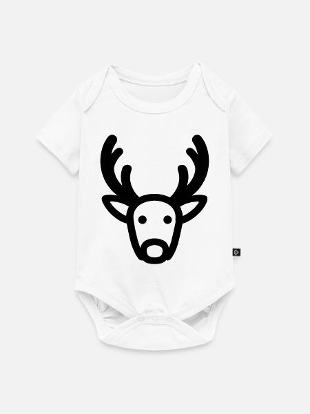 Weihnachtsrentiere - Baby Premium Kurzarmbody - Weiß
