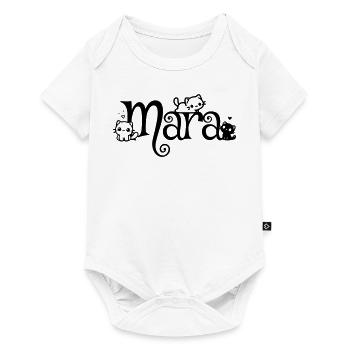 Mara Name Vorname Kätzchenname - Baby Premium Kurzarmbody - Weiß - Vorne