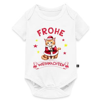 Merry Christmas Frohe Weihnacht catmas süße Katze - Baby Premium Kurzarmbody - Weiß - Vorne