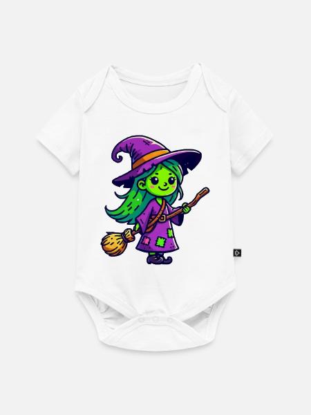 hexe - Baby Premium Kurzarmbody - Weiß