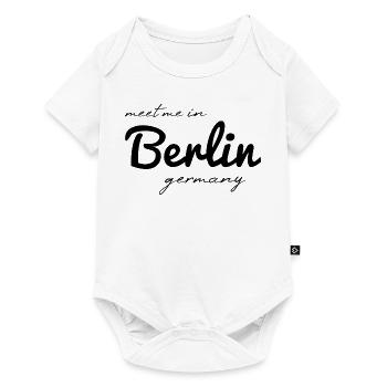 Berlin Germany Fan Flag Design T Shirt - Baby Premium short-sleeve bodysuit - white - Front