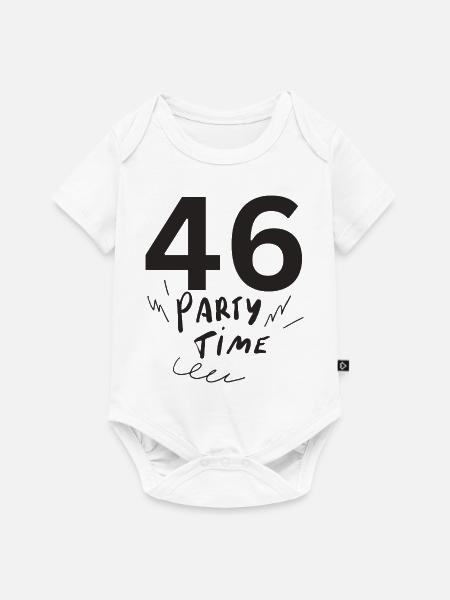 46 - Baby Premium Kurzarmbody - Weiß