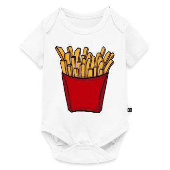 French fries fast food french fries love food - Baby Premium short-sleeve bodysuit - white - Front