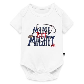 MINIBUTMIGHTY - Baby Premium Kurzarmbody - Weiß - Vorne