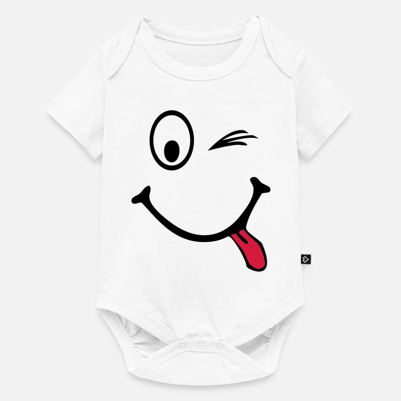 smiley - Body à manches courtes Premium Bébé - blanc