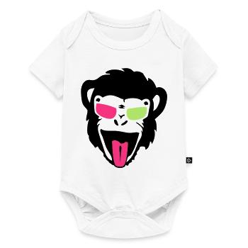 monkey gorilla monkey head bezel glass1 - Baby Premium short-sleeve bodysuit - white - Front