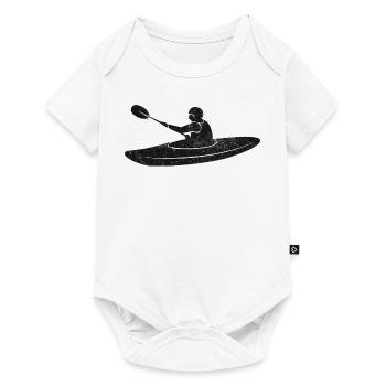 Kayak whitewater paddle vintage - Baby Premium short-sleeve bodysuit - white - Front