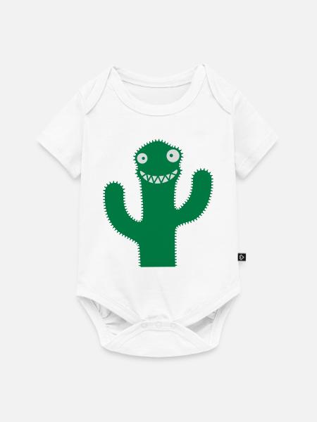 Funny Cactus - Baby Premium Kurzarmbody - Weiß