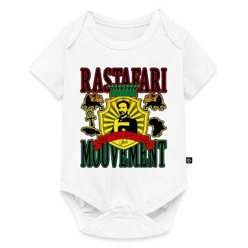 rastafari mouvement ethiopia - Body à manches courtes Premium Bébé - blanc - Devant