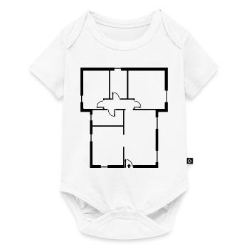 apartment_ floor_ plan - Baby Premium short-sleeve bodysuit - white - Front